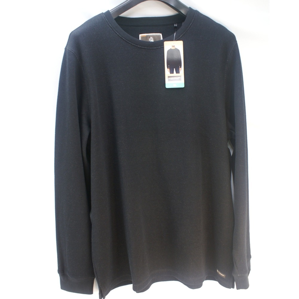 Legendary Whitetail Outfitters Mens XL Black Waffle Knit Thermal Long Sleeve